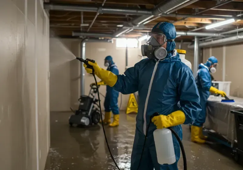 Basement Sanitization and Antimicrobial Treatment process in Laurel Hollow, NY