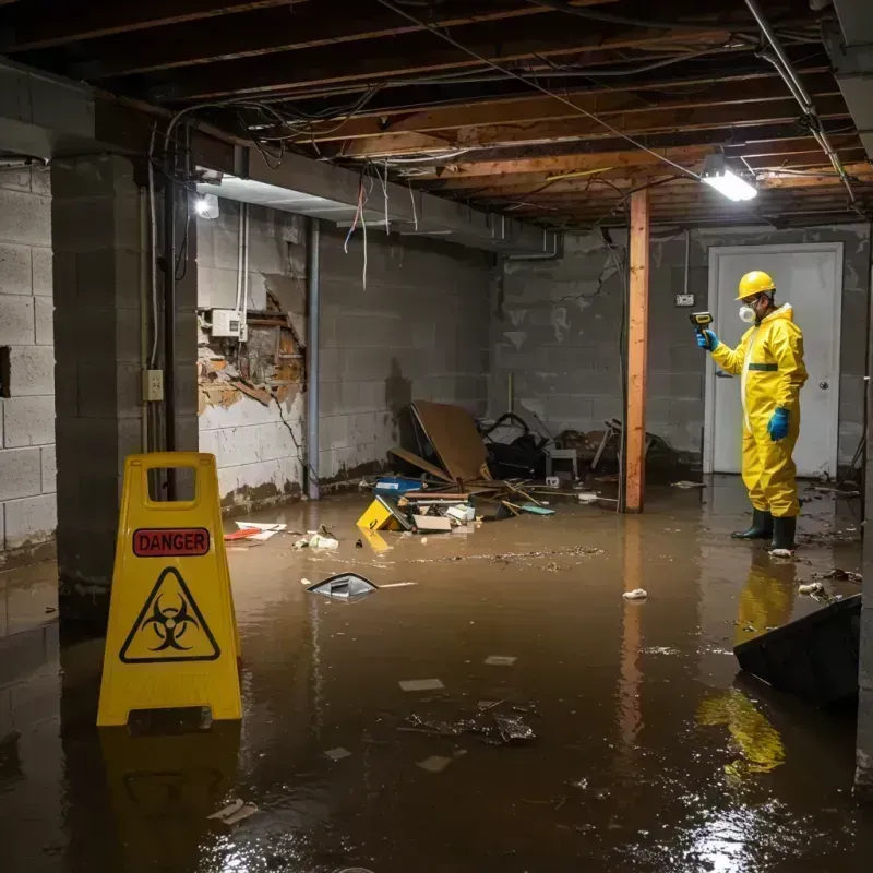 Flooded Basement Electrical Hazard in Laurel Hollow, NY Property