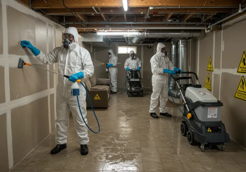 Basement Moisture Removal and Structural Drying process in Laurel Hollow, NY